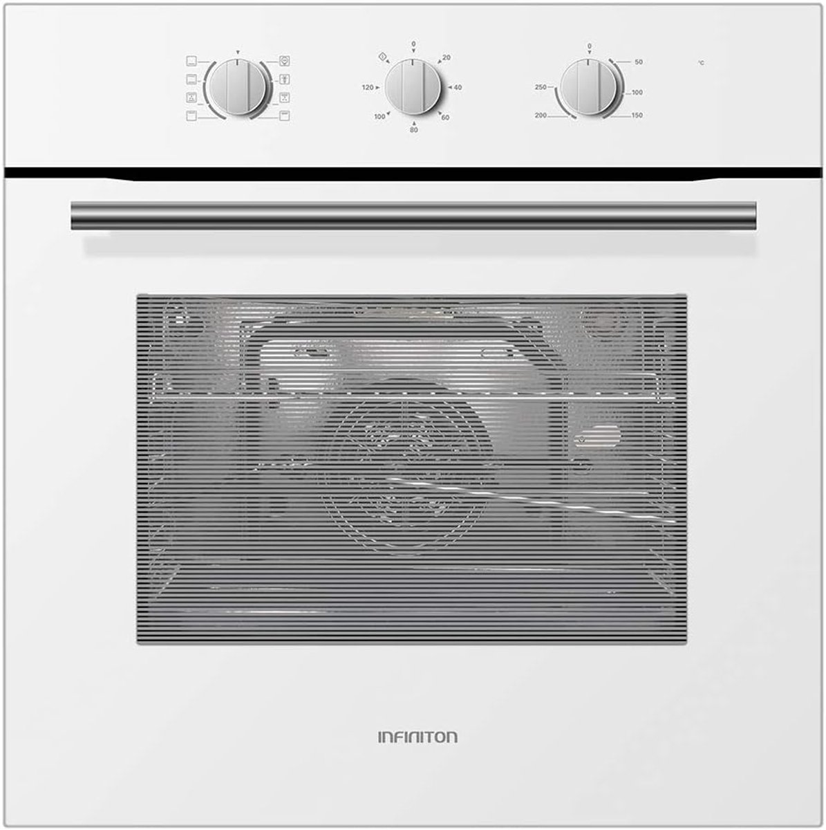 Inbouw Oven 70L met 8 Programma's - Energieklasse A - Oven met Drievoudige Beglazing