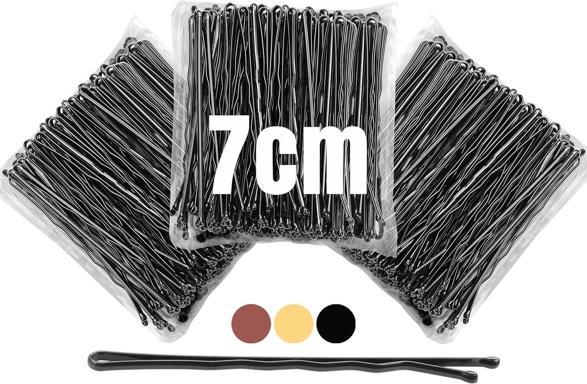 150x Zwarte Bobby Pins Lang (7 cm) Haarspelden voor Dames en Meiden Haarstyling