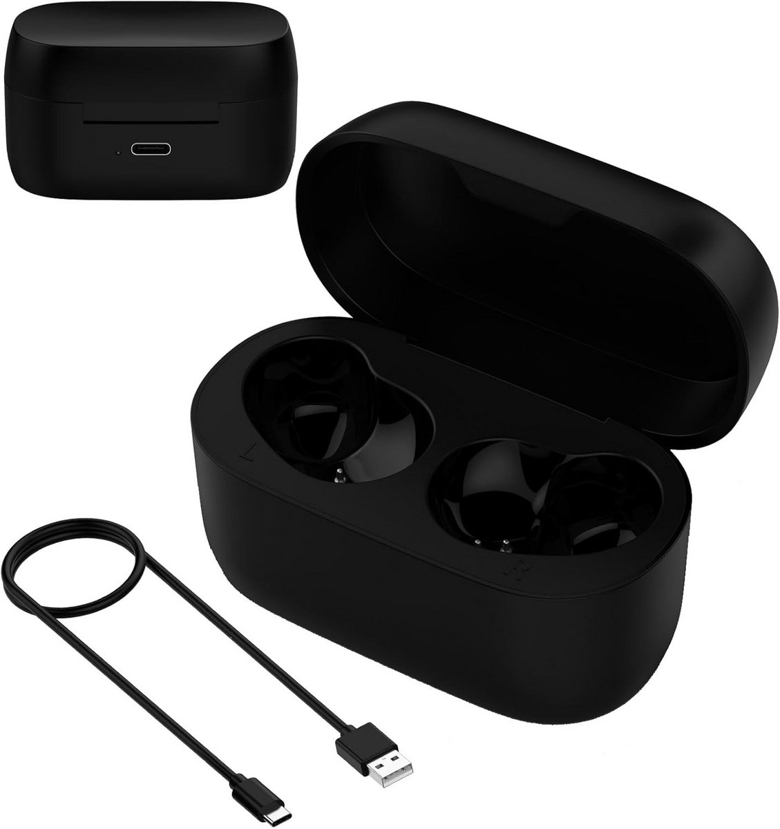 Draadloze Oplaadcase voor Sport Oordopjes - USB Oplader met Kabel (600MAH)