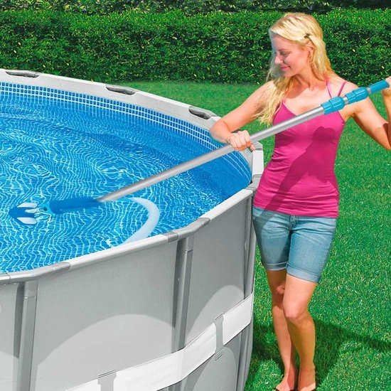 Telescopische Aluminium Zwembadpaal 2.8 Meter voor Stofzuiger en Schepnet — afbeelding 2