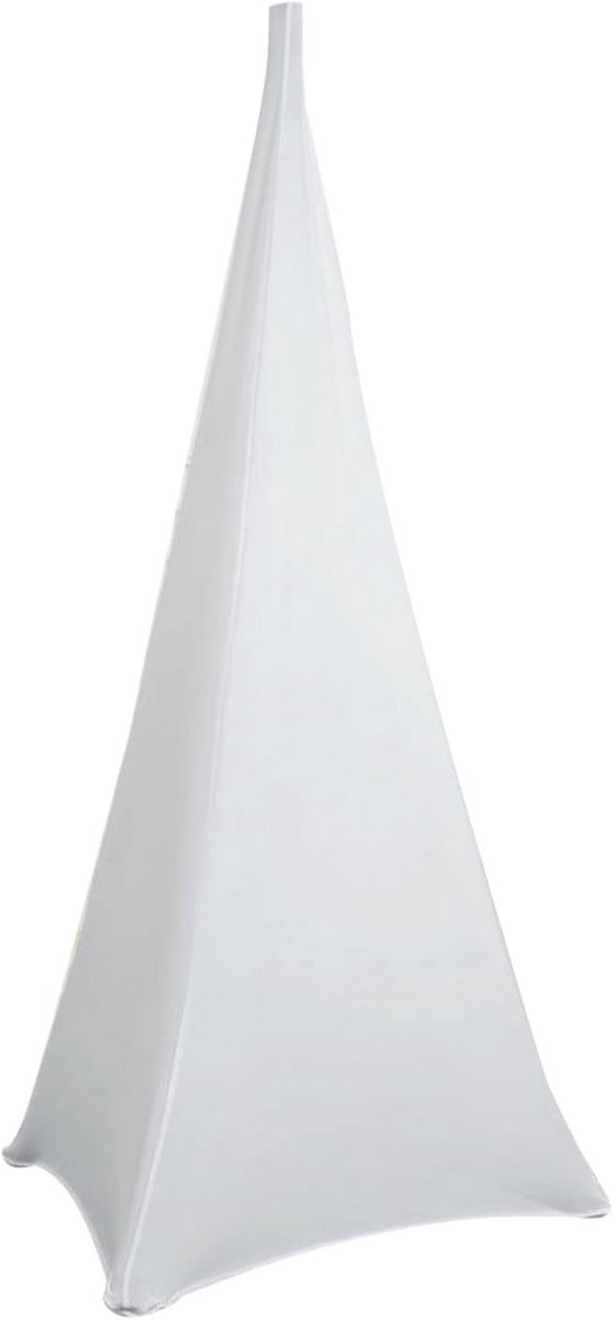 2x Witte Luidspreker Statief Cover - Stretch Stof voor 360 Graden Decoratie DJ Podium