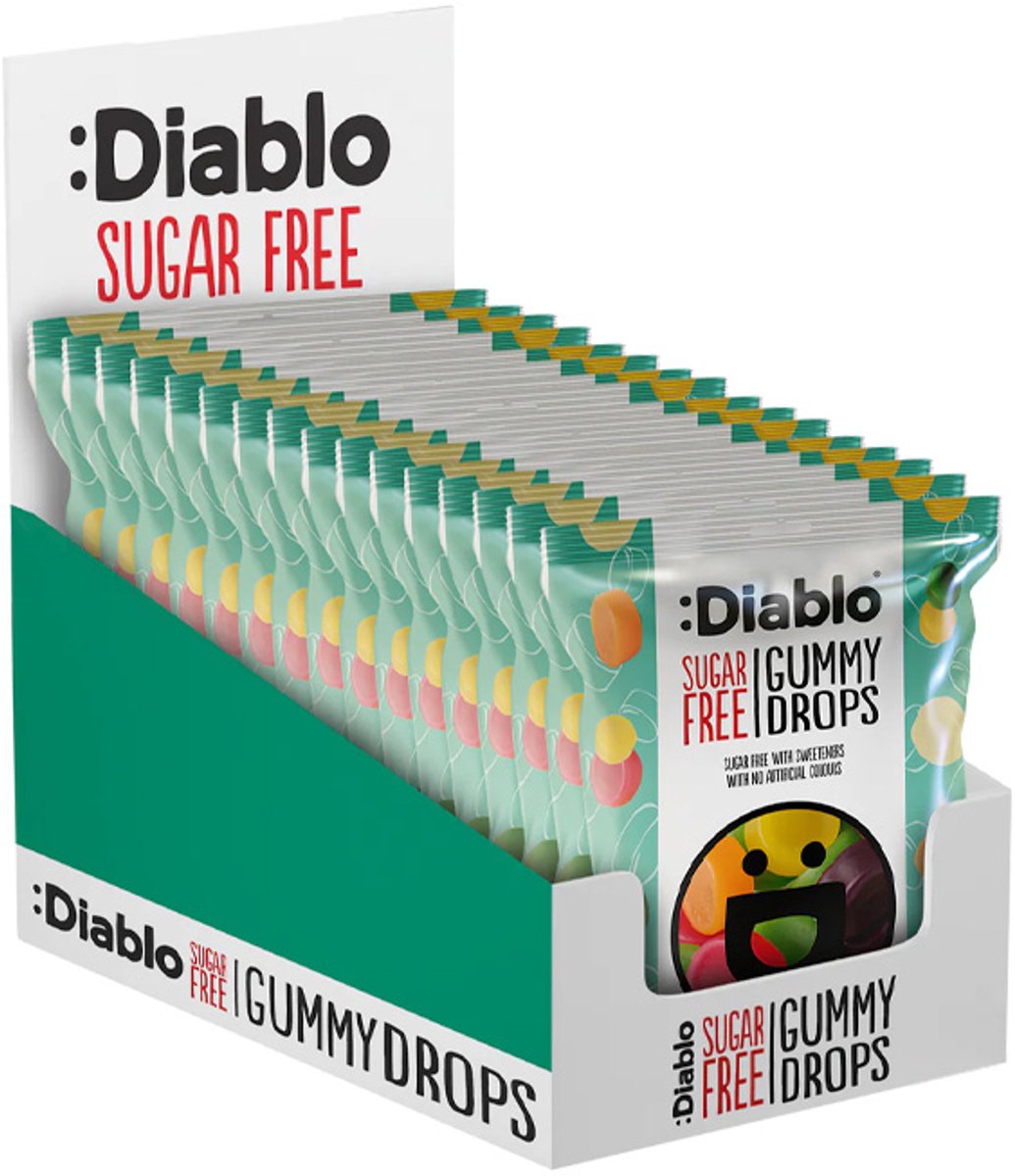Diablo | Sugar Free | Gummy Drops | 16 Stuks | 16 x 75 gram