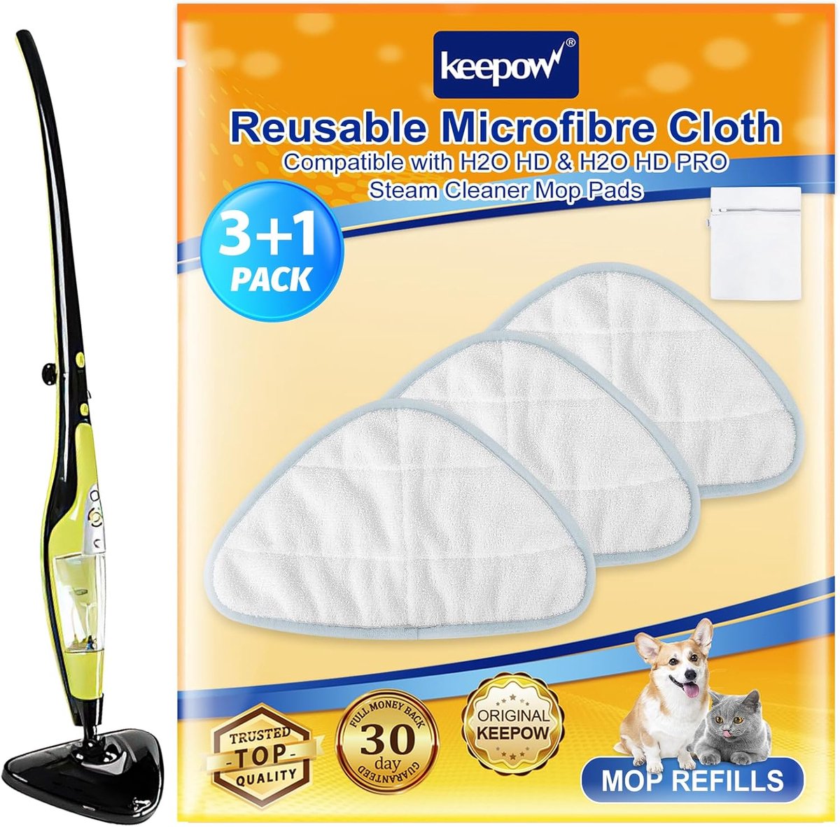 3-Pack Microvezel Dweilen voor Stoommop - Geschikt voor Grondige Reiniging alle Vloeren