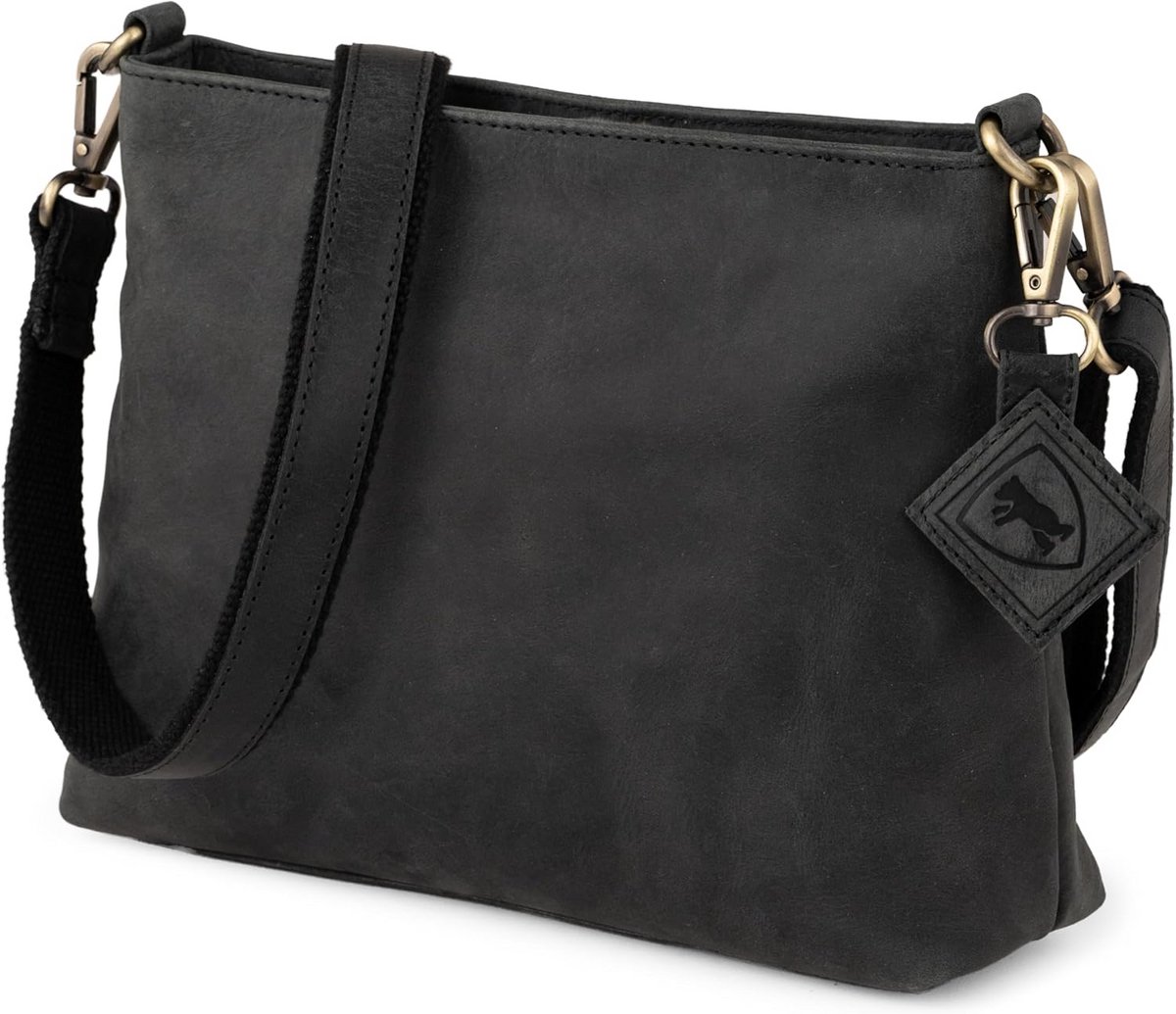 Grote Leren Schoudertas voor Dames - Vintage Crossbody Handtas