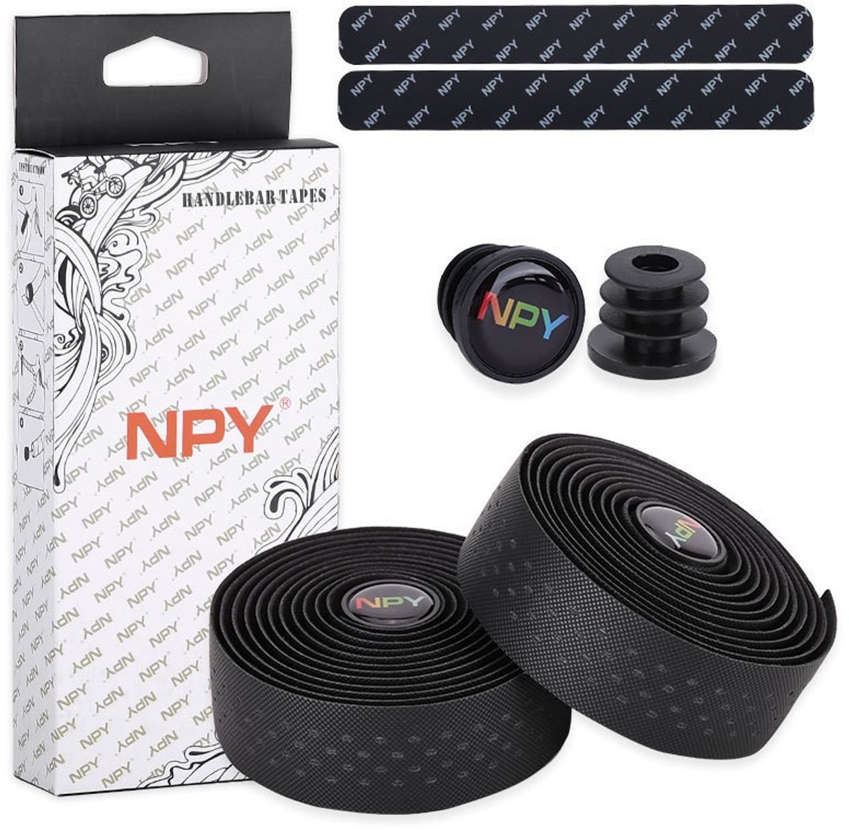 Cloudy - Stuurtape - Stuurlint - Antislip - PU+eva - Lengte: 200cm x 3cm x 3mm - Zwart