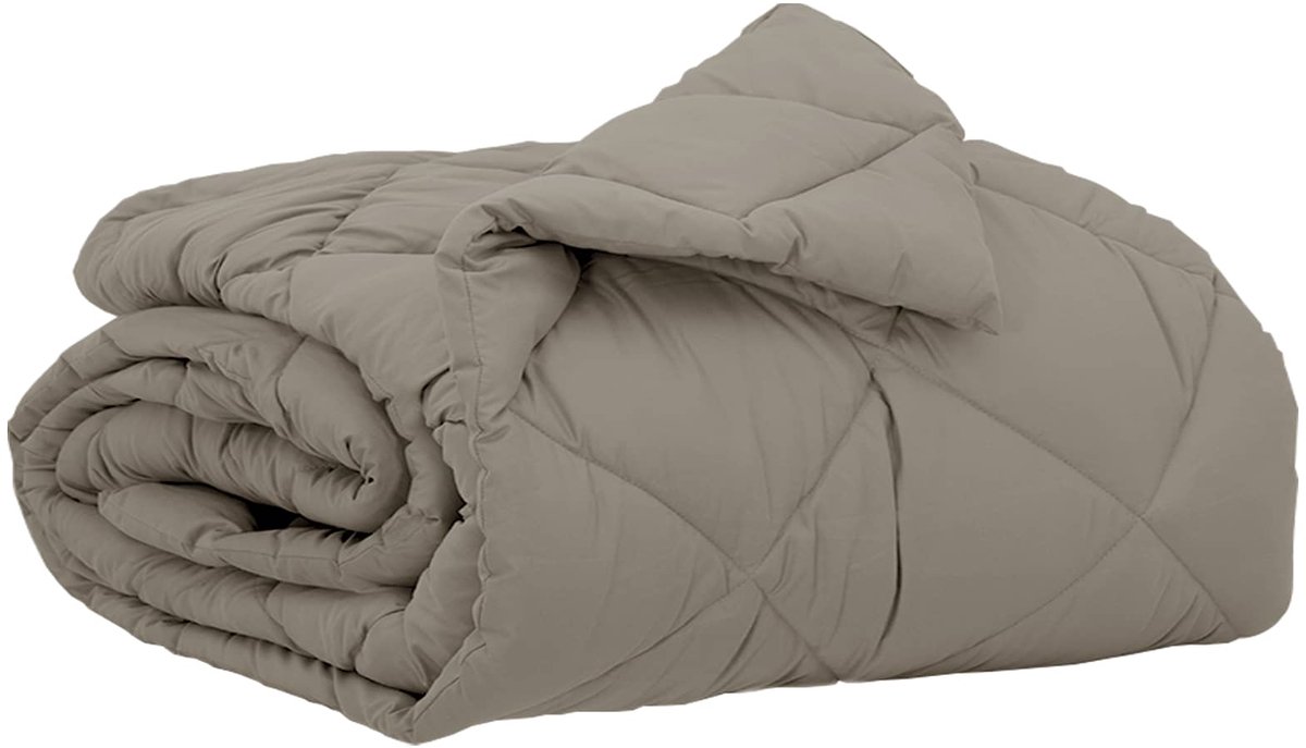 vidaXL - Zomer - Deken - Lichtgrijs - 220 - x - 155 - cm - Microvezel