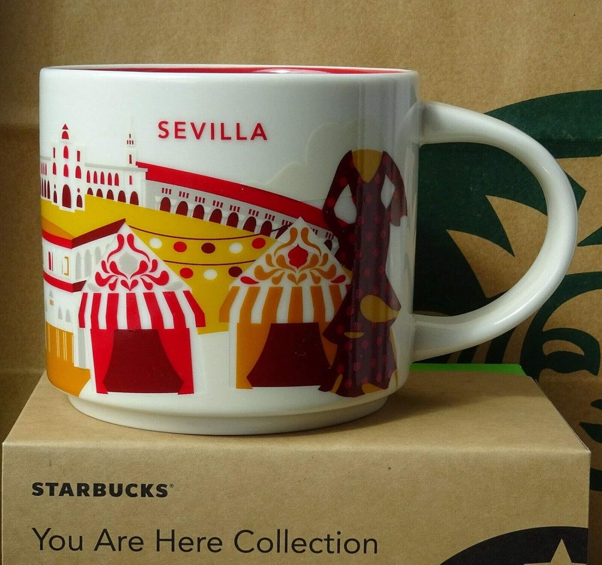 Grote Koffiemok Sevilla Andalusië - 50 cl / 16 oz - Stad Keramiek Mok