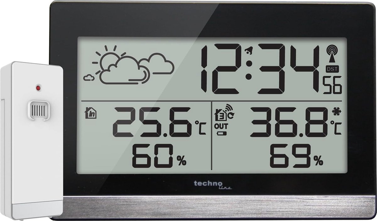 Digitale Weerstation met Binnen- en Buitensensor voor Weersvoorspelling