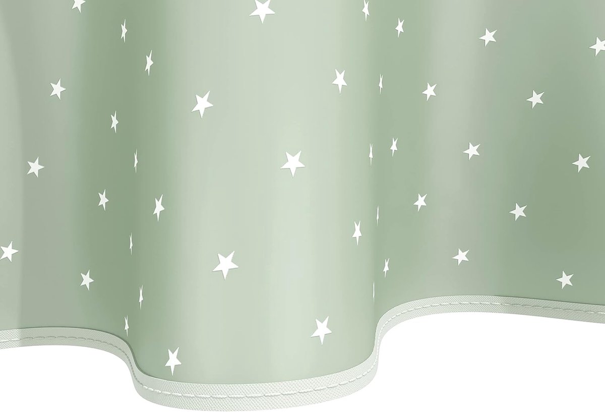 Ronde Tafelkleed PVC Afwasbaar 140 cm - Beige Grijs Sterrenpatroon