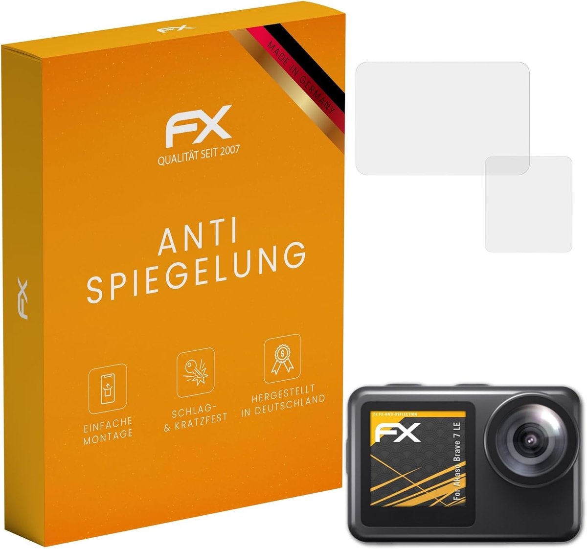 Screenprotector Set (3x) Anti-Reflectie en Schokabsorberend voor Actiecamera Scherm
