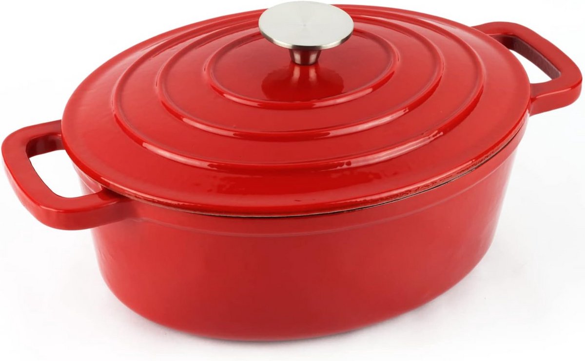 Ovale Gietijzeren Pan 28cm - Perfect voor Inductie en Oven