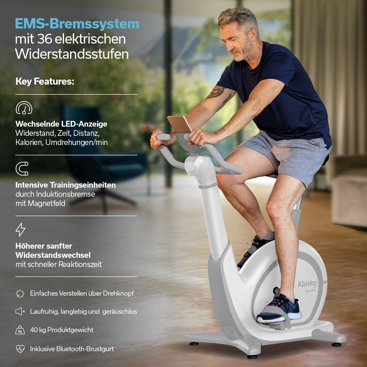 Skandika Abisko Ergometer SET - Hometrainer - Ergometer - afbeelding 3