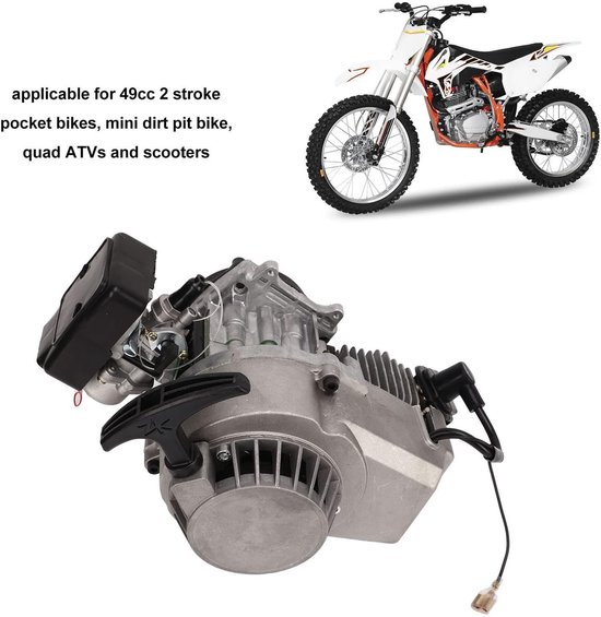 49cc 2-Takt Motor met Trekstarter voor Pocket Bike Mini Cross Motorfiets Quad ATV — afbeelding 3