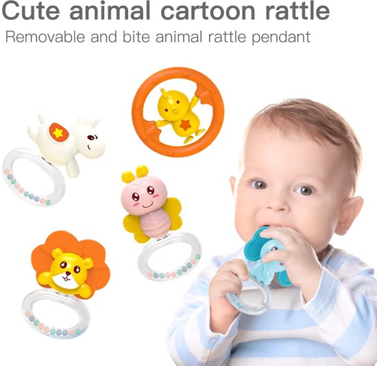 Muzikale Babywiegmobiel met Nachtlampjes en Rustgevende Muziek - Hangende Draaiende Rammelaars - met Muziek, Licht, Afstandsbediening en Draaifunctie - voor Jongens en Meisjes, Speelgoed voor Pasgeboren Baby's (Roze) — afbeelding 4