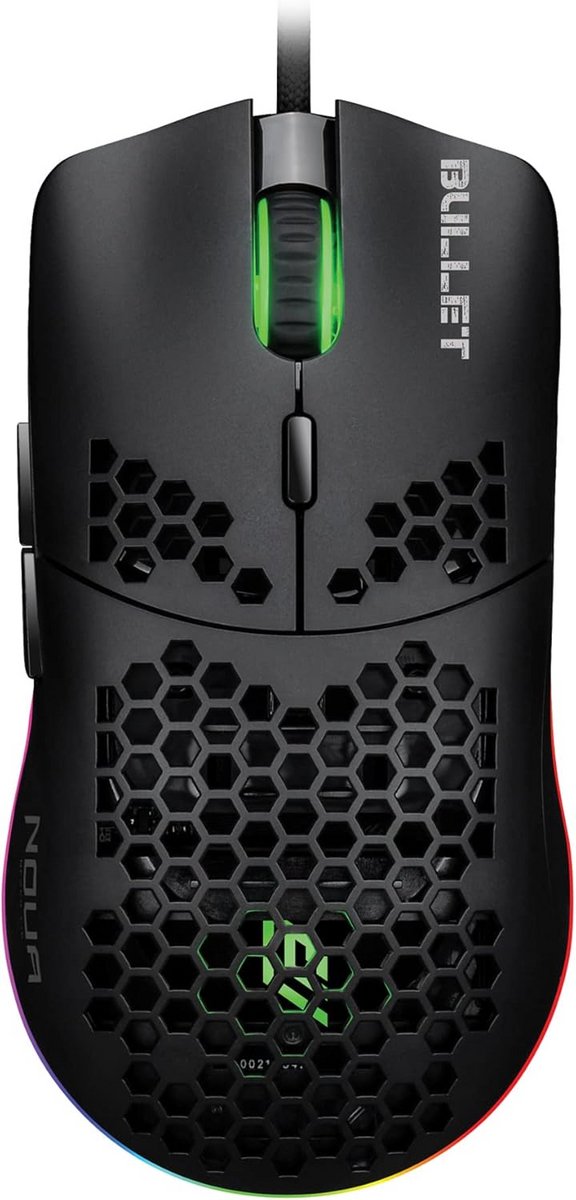 Lichtgewicht Gaming Muis met Honingraatontwerp, 24000 DPI Optische Sensor en Programmeerbare Knoppen