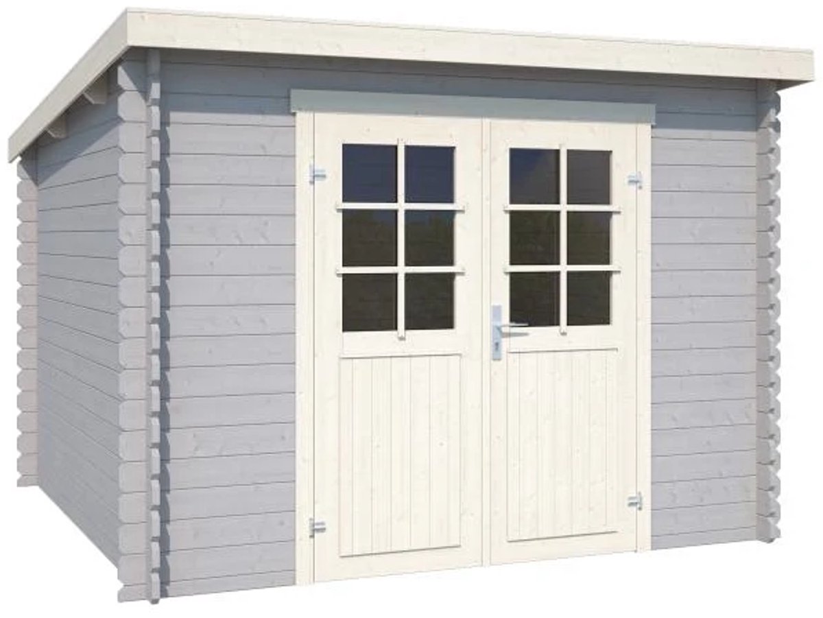 Outdoor Life Blokhut Nadia Platinum Grey-Wit 275 x 275 cm