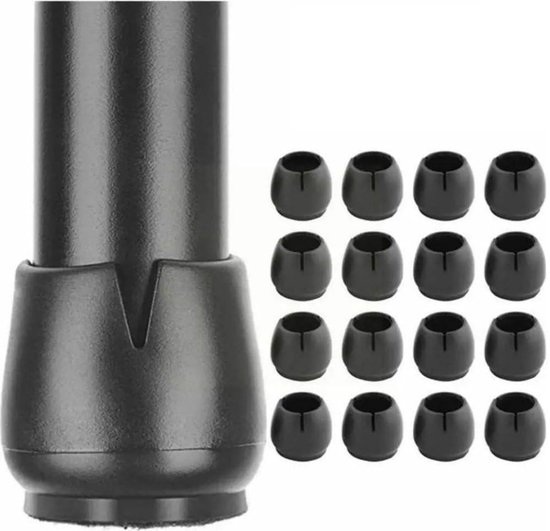 sourcing map 25 stuks rubberen eindkappen 20 mm ID vinyl ronde eindkap schroefdraadbescherming zwart