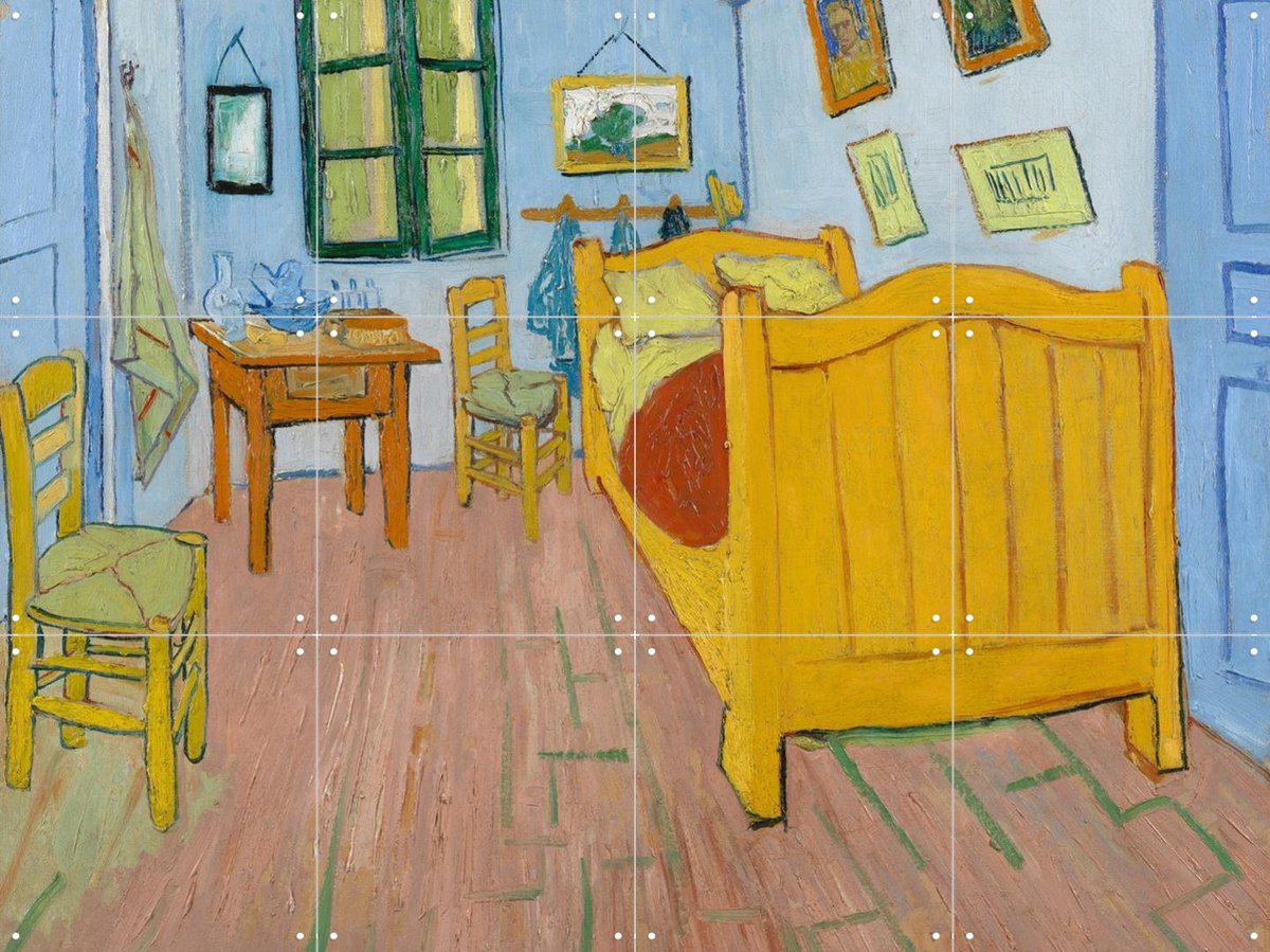 IXXI De slaapkamer (1888), Vincent van Gogh (1853 - 1890) & Van Gogh Museum - 80 x 60 cm - Gratis ophangtool - Grote wanddecoratie en posters -