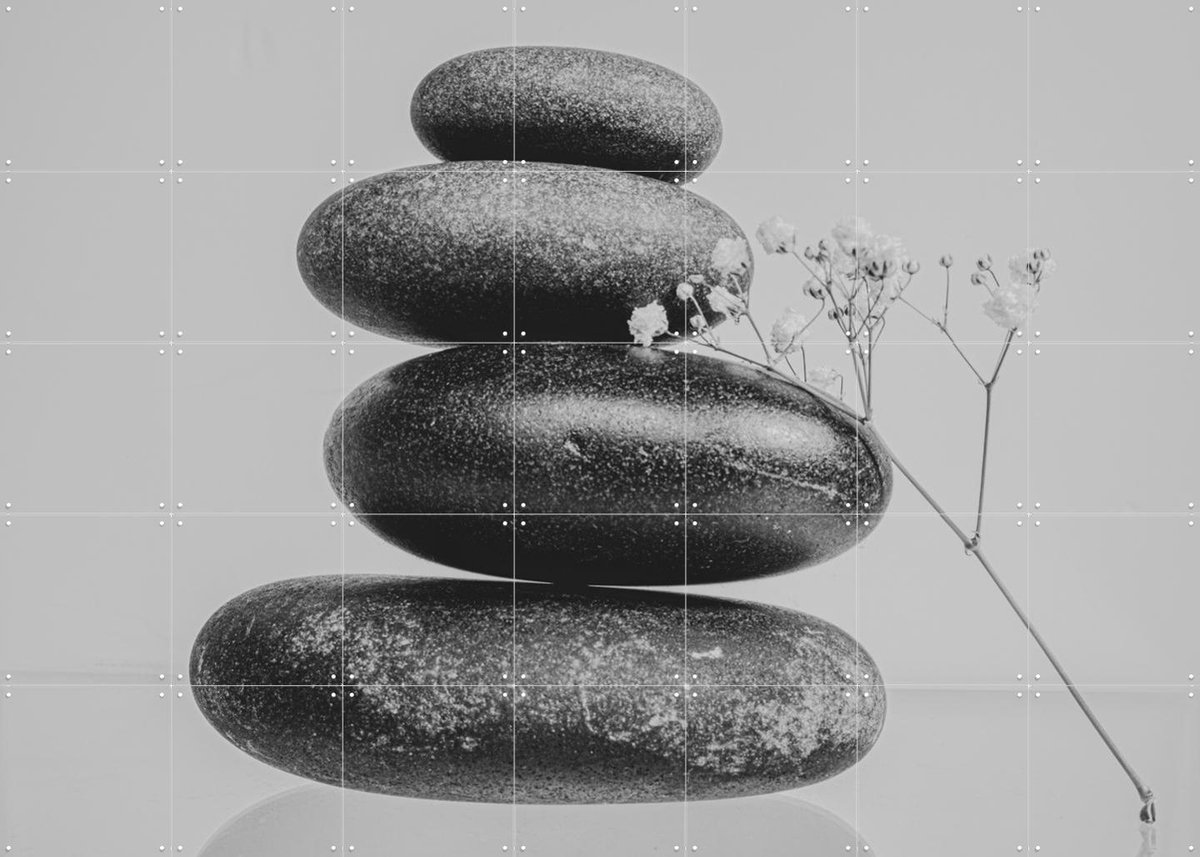 IXXI Balanced Zen, Sander van Laar - 140 x 100 cm - Gratis ophangtool - Grote wanddecoratie en posters - Minimalisme, Fotografie, Woonkamer