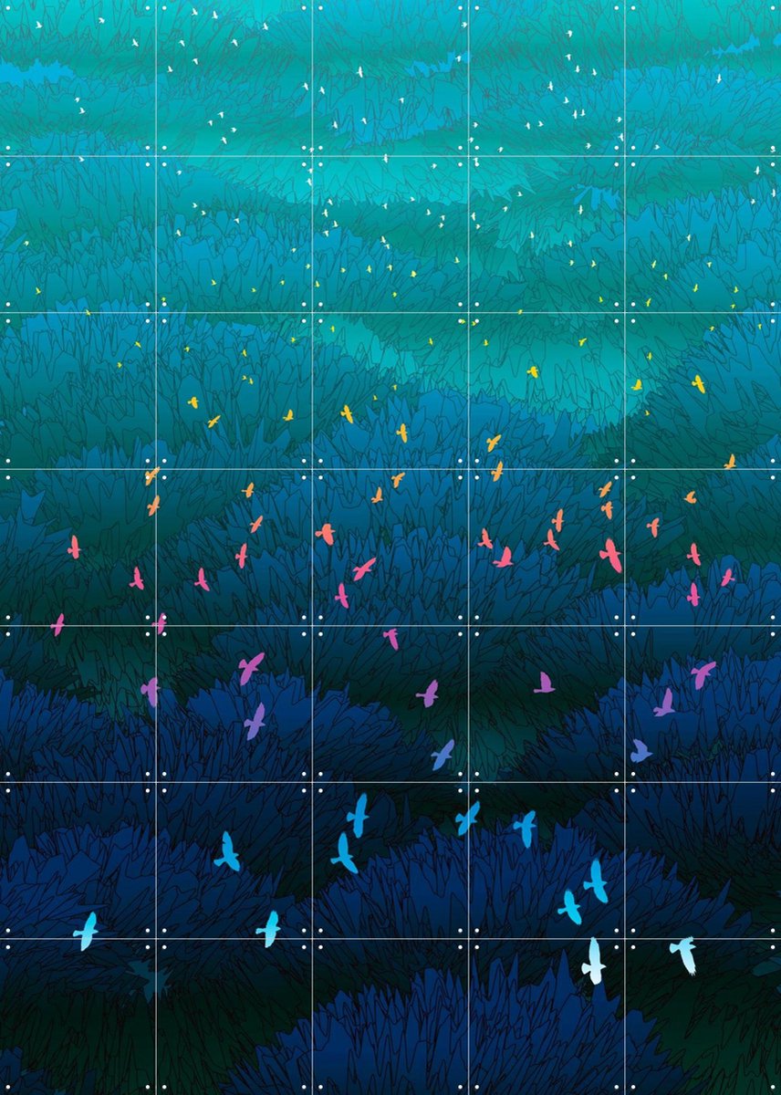 IXXI Amazonian Flight, Angelo Cerantola - 100 x 140 cm - Gratis ophangtool - Grote wanddecoratie en posters - Grafisch Ontwerp, Abstract