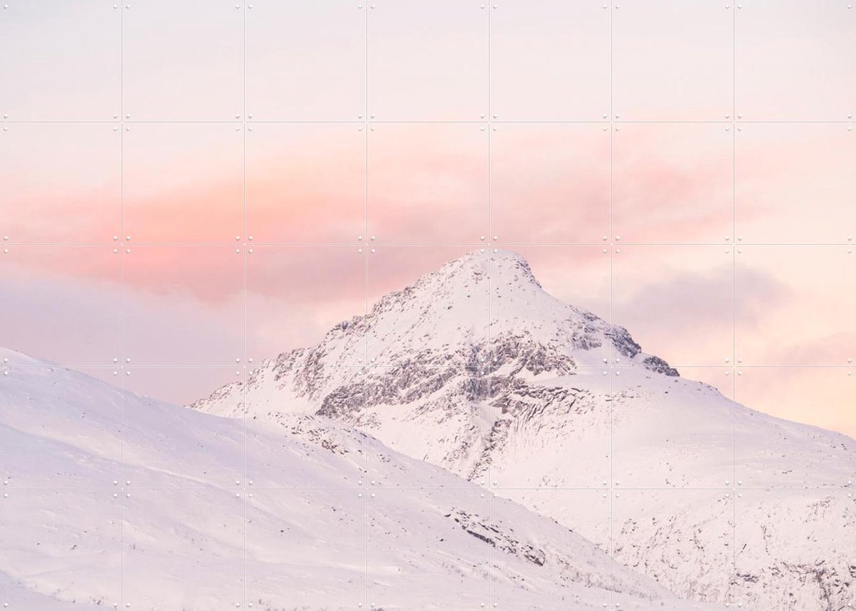 IXXI Sunset in the Mountains, Henrike Schenk - 140 x 100 cm - Gratis ophangtool - Grote wanddecoratie en posters - Fotografie, Woonkamer, Slaapkamer
