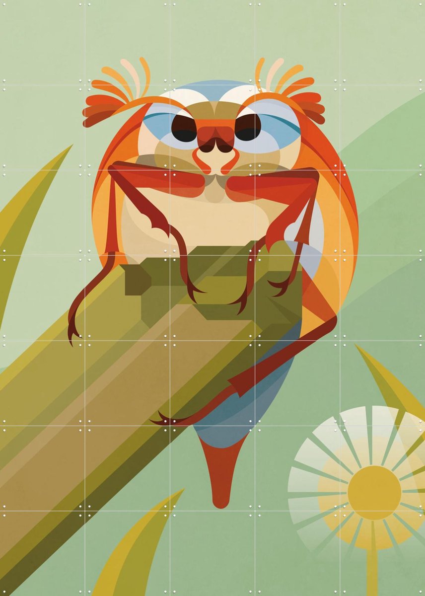 IXXI Meikever, Elke Uijtewaal - 100 x 140 cm - Gratis ophangtool - Grote wanddecoratie en posters - Speels, Geometrische Kunst, Digitale Kunst