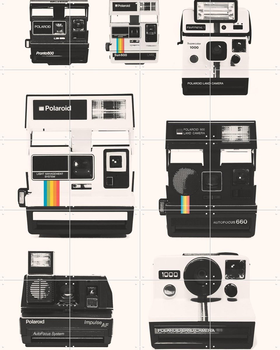 IXXI Instant camera collection, Florent Bodart - 80 x 100 cm - Gratis ophangtool - Grote wanddecoratie en posters - Vintage, Fotografie, Retro