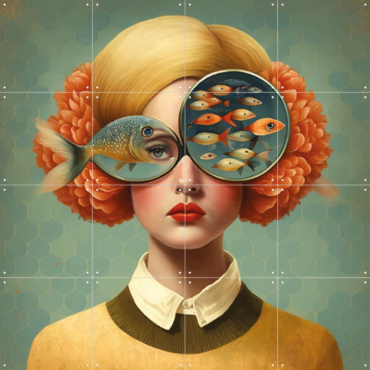 IXXI Vision, Mirjam Duizendstra - 80 x 80 cm - Gratis ophangtool - Grote wanddecoratie en posters - Gemengde Technieken, Surrealisme, Grafisch