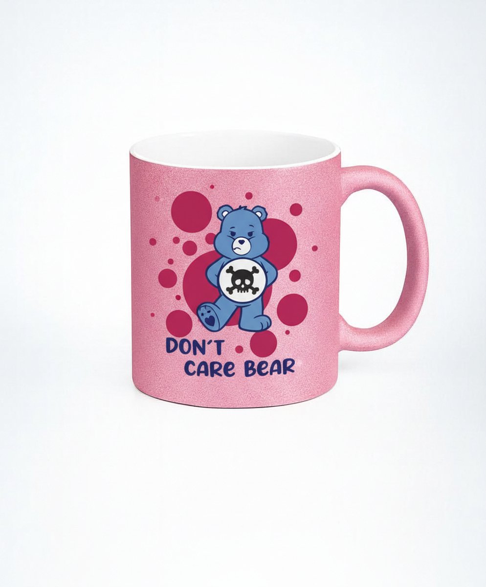 Don't Care Bear Mok - Unieke Koffiemok met Eigenwijze Print