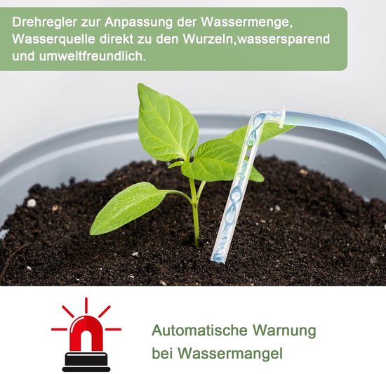 Druppelirrigatie Set – 12 Stuks Automatische Watergevers Voor Planten, Geschikt Voor Binnen En Buiten, Instelbare Druppelsnelheid, Tot 15 Dagen Water