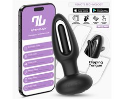 IY Zack - Anale plug met bewegende tong - Met App Control - Zwart