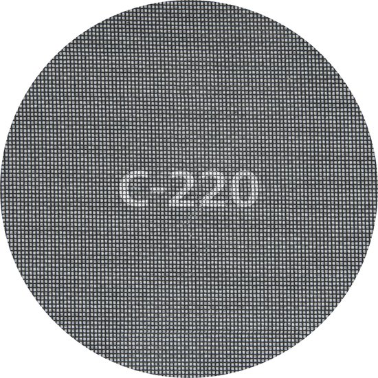 Schuurplaat met maasstructuur en opschrift "C-220".