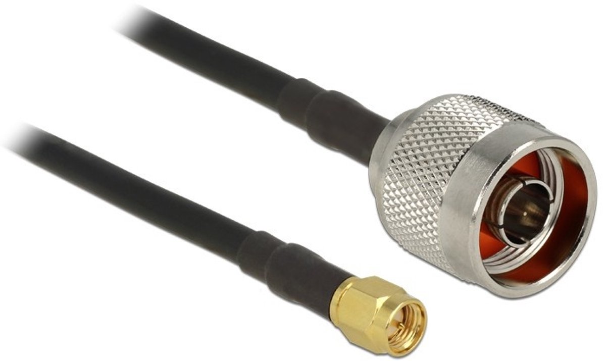 N (m) - SMA (m) kabel - CFD200/RF200 - 50 Ohm / zwart - 10 meter