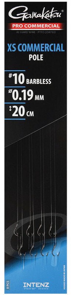 Gamakatsu XS Commercial Pole Barbless Onderlijnen H12 0.19mm 20cm van Gamakatsu — afbeelding 5