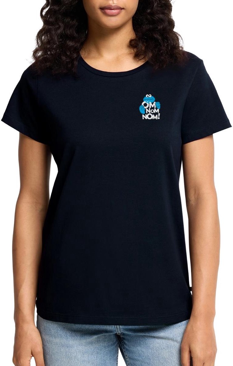 Sesamstraat Koekiemonster Om Nom Nom Premium T Shirt Dames