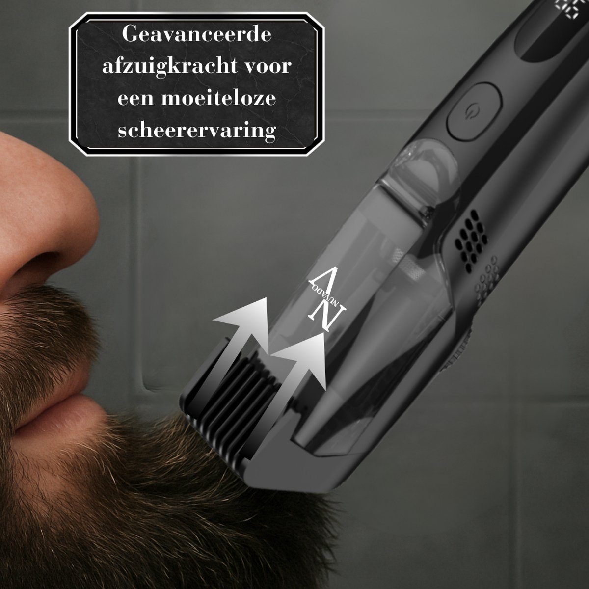 YST Solutions Vacuüm Baardtrimmer met Ingebouwde Afzuiging - afbeelding 2