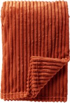 Dutch Decor MARTHY - Plaid 140x180 cm - Recyclé - Potters Clay - Orange