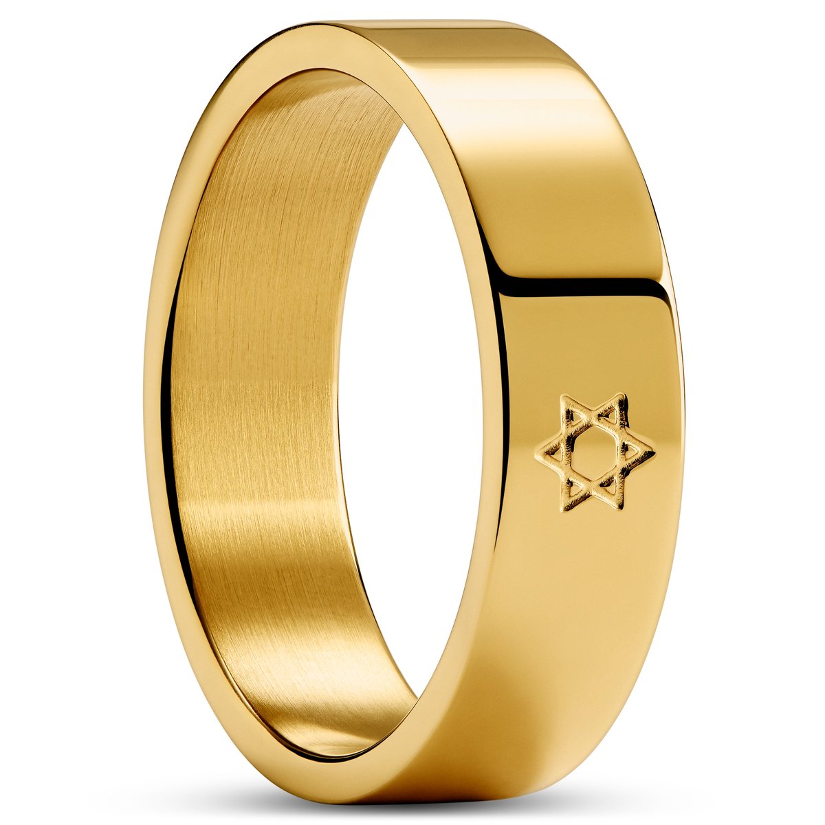 Unity | 6 mm Goudkleurige Ring met Davidster