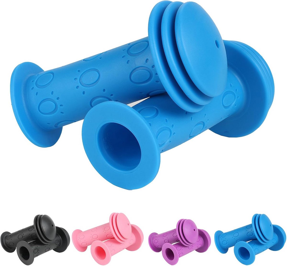 Fiets Handvatten Kinderen - Antislip Zacht Rubber, 22 mm, Inclusief Stootbescherming