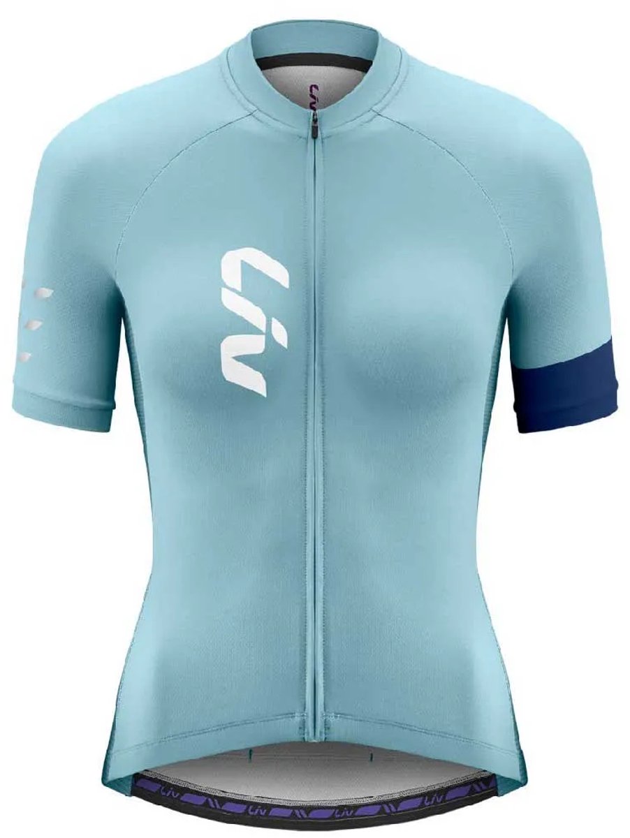 Liv Beliv Korte Mouw Wielertrui Blauw XL Vrouw