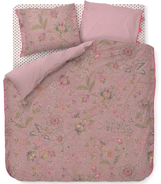 Pip Studio Mumbai Morning dekbedovertrek - Lits-Jumeaux - 240 x 200/220 cm - Roze