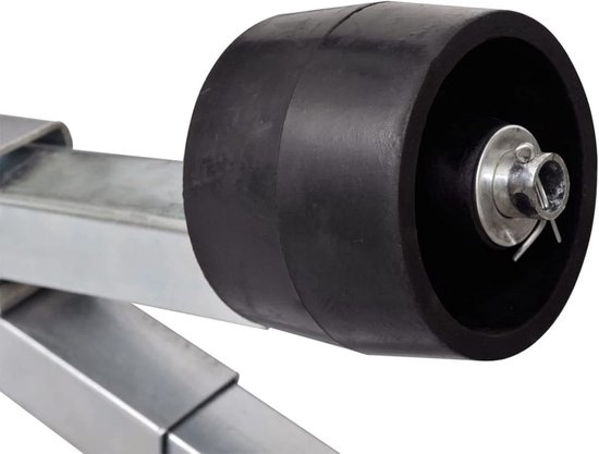 Kielsteun Boottrailer - Ondersteuning Rollers - Boot Transport - Verstelbare Breedte - 80-124 cm - Zilver — afbeelding 4