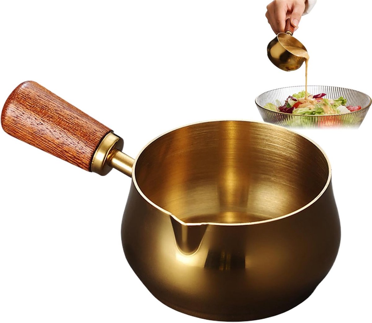 Kleine Sauspan - Melkpan Soeppan - Warme Dranken Maken - Met Schenktuit - 180 ml Inhoud