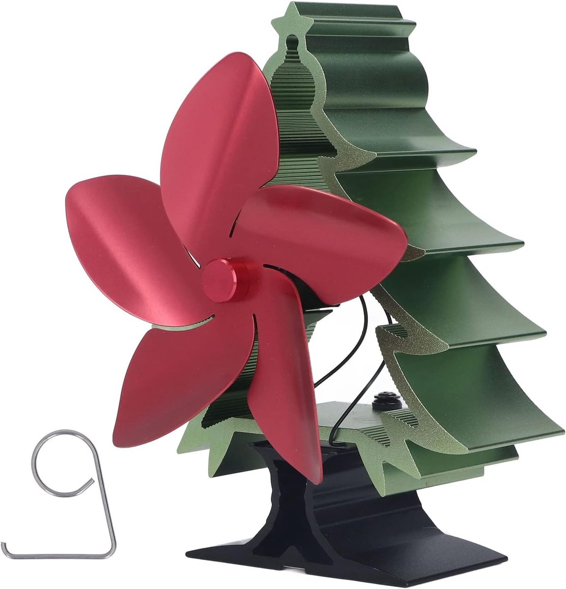 Kachelventilator Warmte - Haard Ventilator - Efficiënte Warmte - Stille Werking - 21 x 17 x 13 cm - Zwart