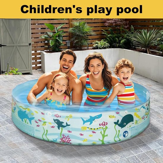 Kinderbadje - Opblaasbadje peuter - Zomerse waterpret - Leuk dierontwerp - 120 x 25 cm — afbeelding 3