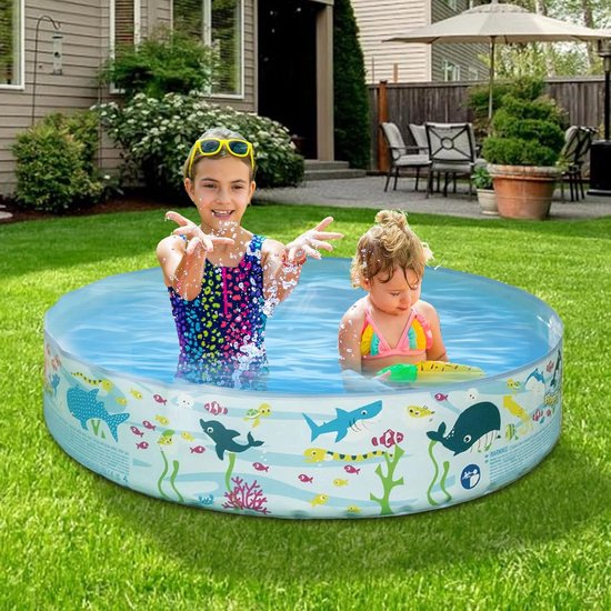 Kinderbadje - Opblaasbadje peuter - Zomerse waterpret - Leuk dierontwerp - 120 x 25 cm — afbeelding 2