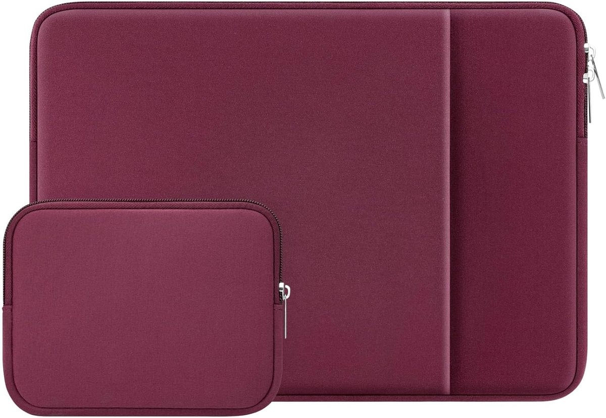 Originap RAINYEAR 14 Zoll Laptop Hülle kompatibel mit 14 Zoll Notebook Computer Chromebook, 15 Zoll MacBook Pro M4 M3 M2 A2941 A3114 A3241 Schutzhülle mit Fronttasche und Zubehörtasche, Rot