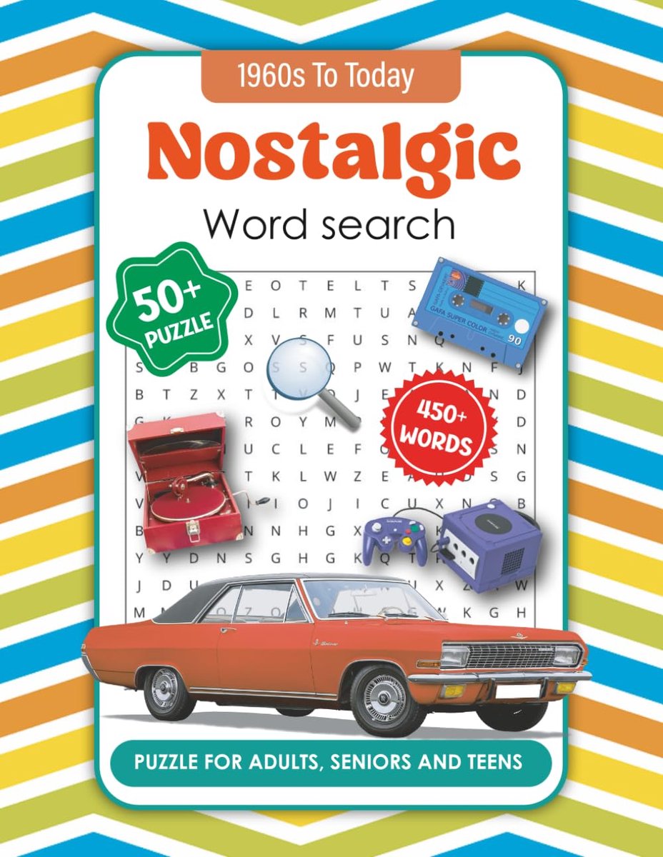 Woordzoekboek - Puzzelboek - Ontspanning - Nostalgische Thema's - A4 Formaat
