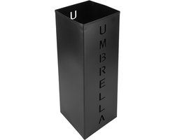 Paraplubak Metaal - Parapluhouder Emmer - Entree Organisatie - Holle Waterdicht Design - 42x16x16cm - Zwart