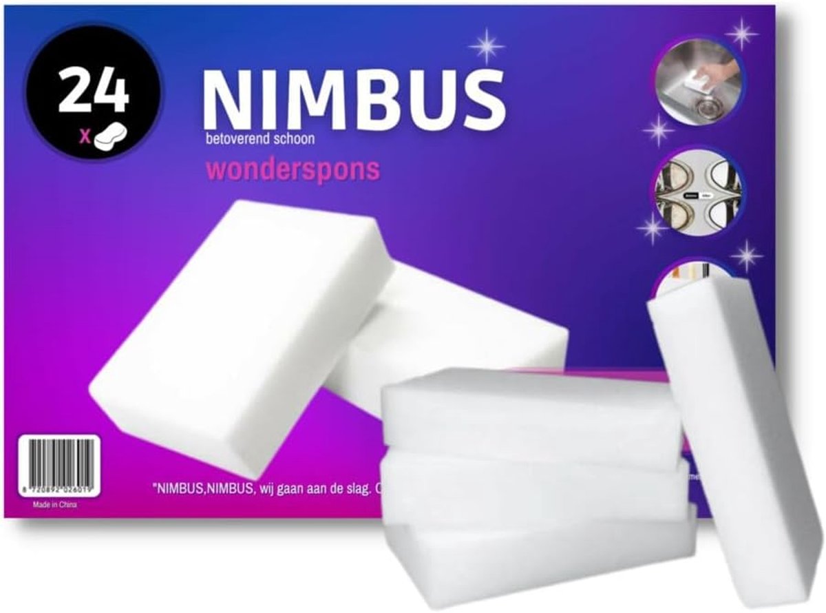 Schoonmaak Spons - Keuken Spons - Dagelijks Schoonmaken - Zeer Absorberend Schuim - 24 Stuks